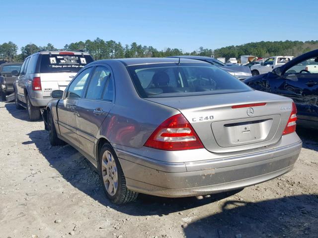 WDBRF81J35F649516 - 2005 MERCEDES-BENZ C 240 4MAT GRAY photo 3