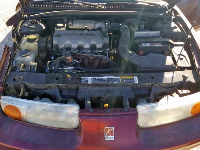 1G8ZF54802Z103124 - 2002 SATURN SL MAROON photo 7