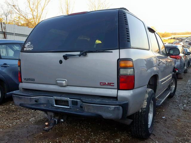 1GKEK13Z34J215005 - 2004 GMC YUKON GRAY photo 4