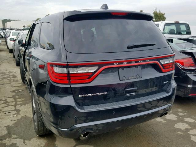 1C4RDHDG8HC869618 - 2017 DODGE DURANGO GT შავი ფოტო 3