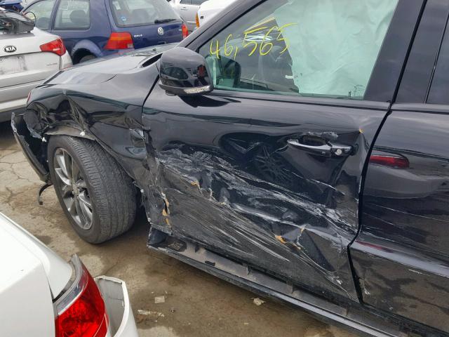 1C4RDHDG8HC869618 - 2017 DODGE DURANGO GT შავი ფოტო 9