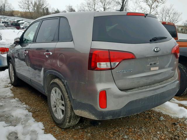 5XYKT3A69FG657547 - 2015 KIA SORENTO LX GRAY photo 3