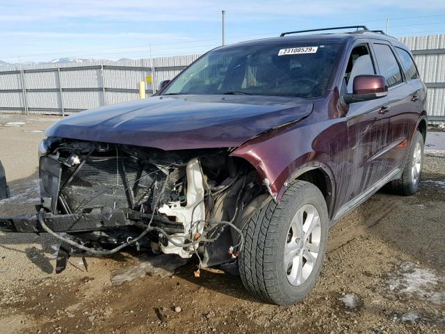 1C4SDJDT2CC329826 - 2012 DODGE DURANGO CR MAROON photo 2