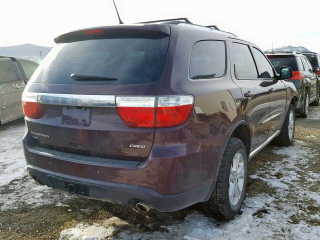 1C4SDJDT2CC329826 - 2012 DODGE DURANGO CR MAROON photo 4