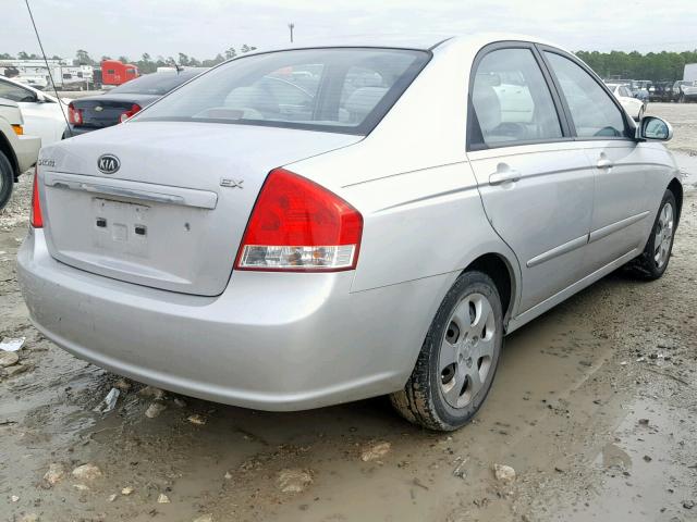 KNAFE222395661055 - 2009 KIA SPECTRA EX ვერცხლისფერი ფოტო 4