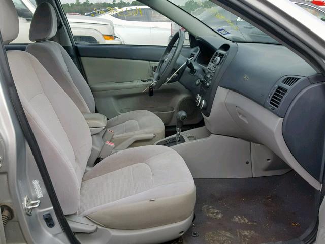 KNAFE222395661055 - 2009 KIA SPECTRA EX ვერცხლისფერი ფოტო 5