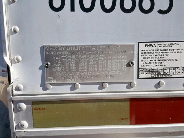 1UYVS12836U928302 - 2006 UTILITY TRAILER WHITE photo 10