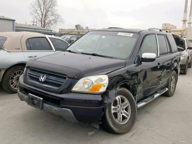 2HKYF18545H551453 - 2005 HONDA PILOT EXL Қара фото 2