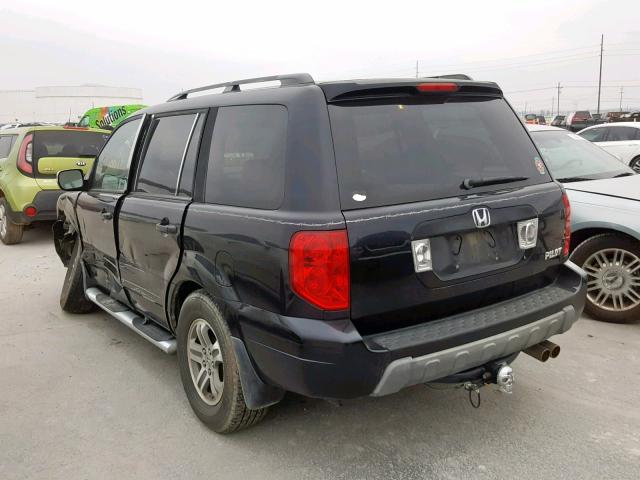2HKYF18545H551453 - 2005 HONDA PILOT EXL Қара фото 3