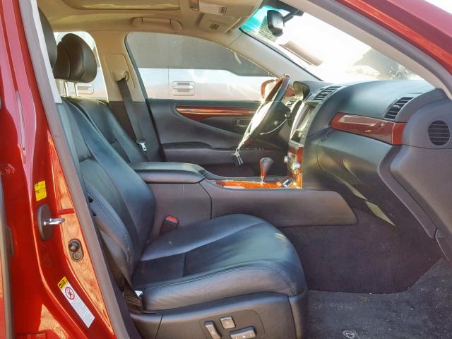 JTHBL5EF8C5113078 - 2012 LEXUS LS 460 BURGUNDY photo 5