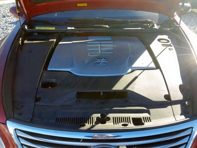 JTHBL5EF8C5113078 - 2012 LEXUS LS 460 BURGUNDY photo 7