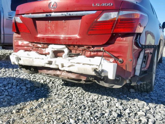 JTHBL5EF8C5113078 - 2012 LEXUS LS 460 BURGUNDY photo 9