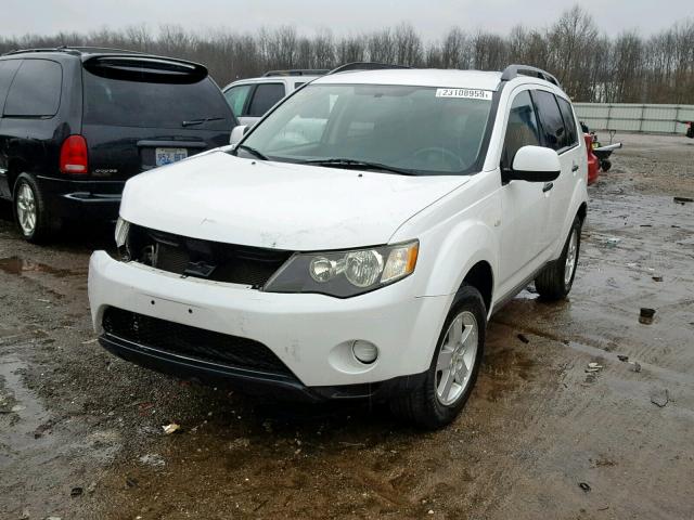 JA4MS31X07Z015333 - 2007 MITSUBISHI OUTLANDER WHITE photo 2