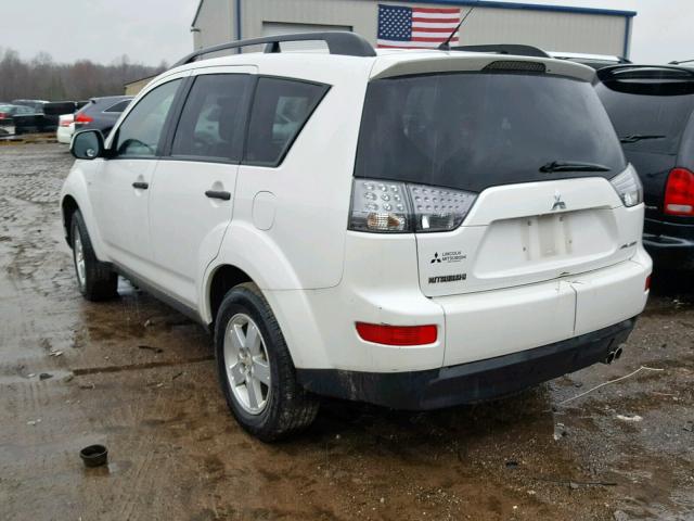 JA4MS31X07Z015333 - 2007 MITSUBISHI OUTLANDER WHITE photo 3