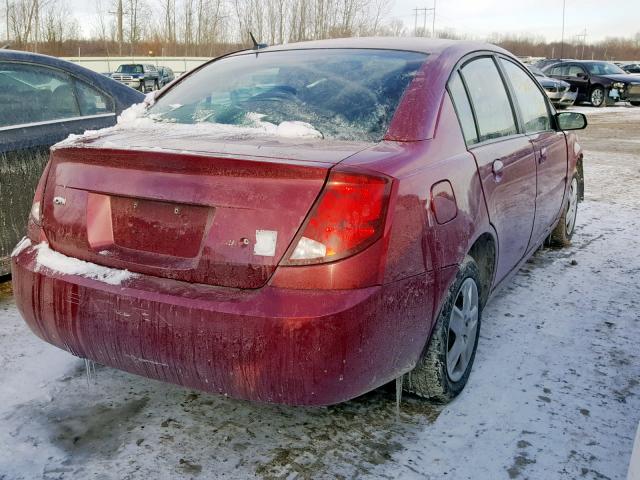 1G8AJ55F87Z146531 - 2007 SATURN ION LEVEL RED photo 4