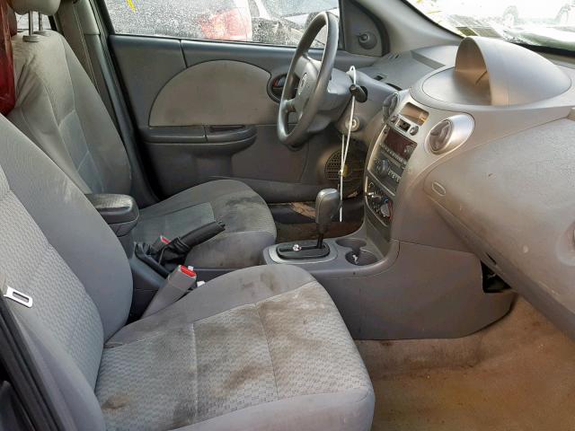 1G8AJ55F87Z146531 - 2007 SATURN ION LEVEL RED photo 5