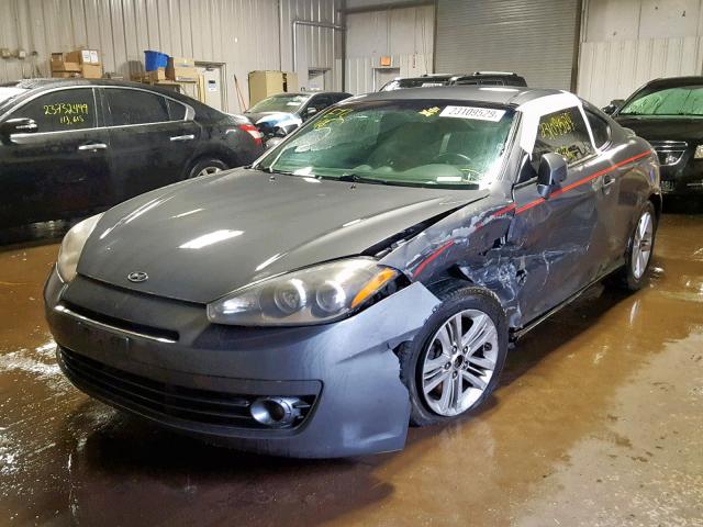 KMHHM66D07U245044 - 2007 HYUNDAI TIBURON GS GRAY photo 2