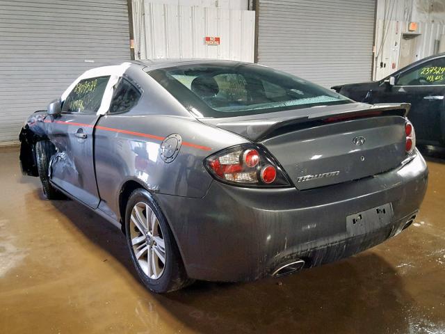 KMHHM66D07U245044 - 2007 HYUNDAI TIBURON GS GRAY photo 3