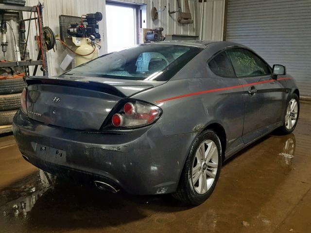 KMHHM66D07U245044 - 2007 HYUNDAI TIBURON GS GRAY photo 4