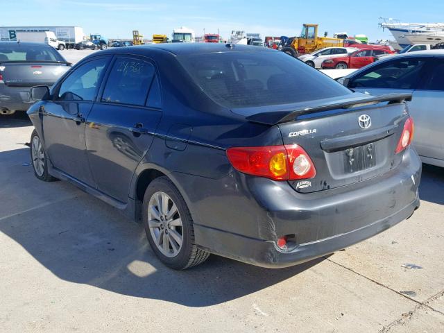 2T1BU40E39C115825 - 2009 TOYOTA COROLLA BA BLACK photo 3