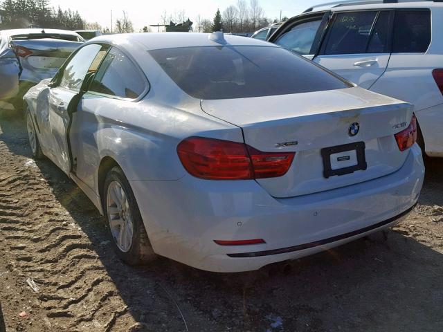 WBA3N5C58EF715564 - 2014 BMW 428 XI WHITE photo 3