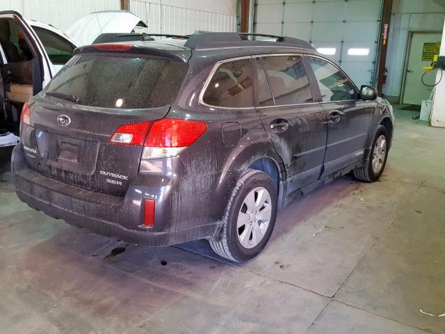 4S4BRDKC4B2421669 - 2011 SUBARU OUTBACK 3. GRAY photo 4