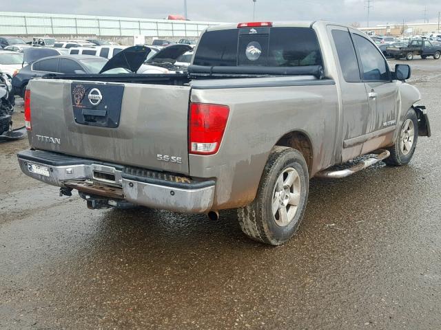 1N6BA06AX6N522214 - 2006 NISSAN TITAN XE TAN photo 4