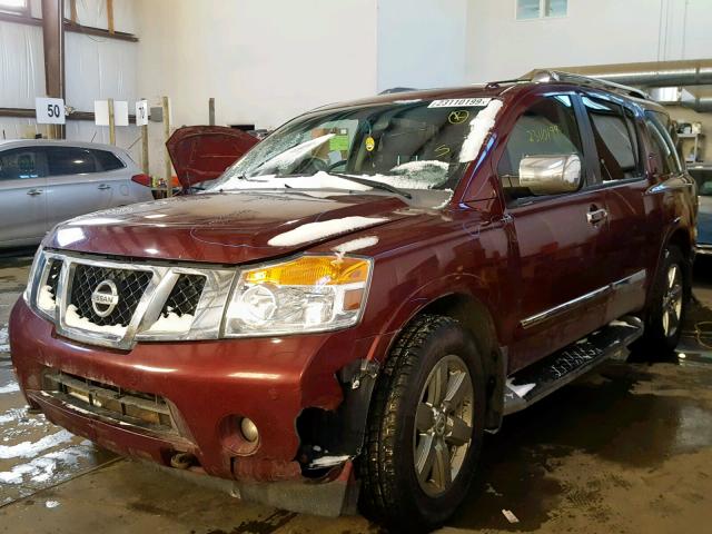 5N1AA0NE1AN600953 - 2010 NISSAN ARMADA PLA RED photo 2