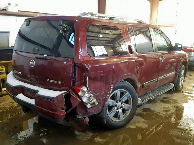 5N1AA0NE1AN600953 - 2010 NISSAN ARMADA PLA RED photo 4