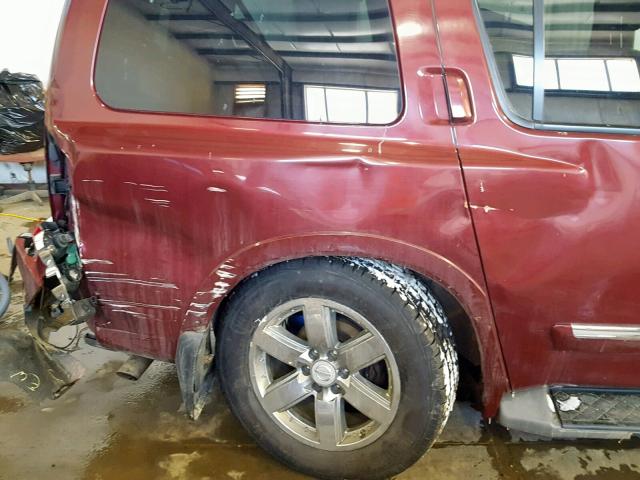 5N1AA0NE1AN600953 - 2010 NISSAN ARMADA PLA RED photo 9