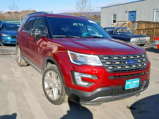 1FM5K8D84HGA91710 - 2017 FORD EXPLORER X RED photo 1