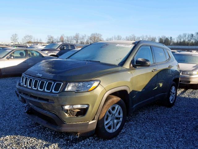 3C4NJCAB3JT204655 - 2018 JEEP COMPASS SP GREEN photo 2