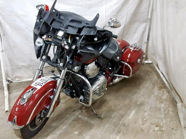 56KTCAAA4E3311805 - 2014 INDIAN MOTORCYCLE CO. CHIEFTAIN RED photo 2