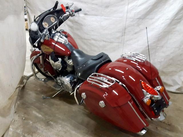56KTCAAA4E3311805 - 2014 INDIAN MOTORCYCLE CO. CHIEFTAIN RED photo 3