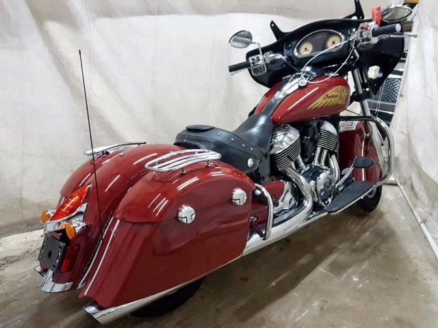 56KTCAAA4E3311805 - 2014 INDIAN MOTORCYCLE CO. CHIEFTAIN RED photo 4