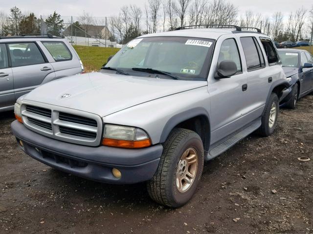 1D4HS38N93F613060 - 2003 DODGE DURANGO SP SILVER photo 2