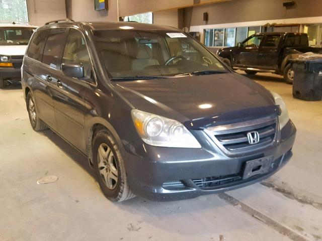 5FNRL38456B107322 - 2006 HONDA ODYSSEY EX GRAY photo 1