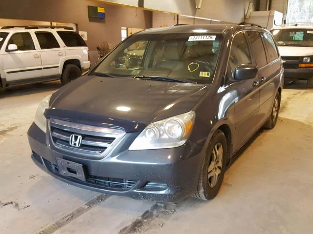 5FNRL38456B107322 - 2006 HONDA ODYSSEY EX GRAY photo 2