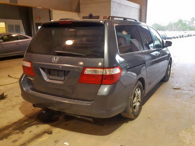 5FNRL38456B107322 - 2006 HONDA ODYSSEY EX GRAY photo 4