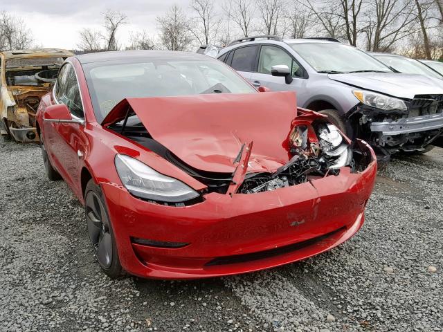 5YJ3E1EA2JF058409 - 2018 TESLA MODEL 3 RED photo 1