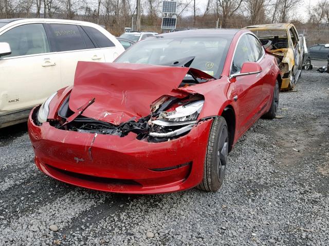 5YJ3E1EA2JF058409 - 2018 TESLA MODEL 3 RED photo 2