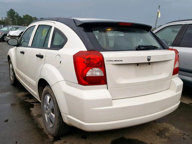 1B3HB28B08D696105 - 2008 DODGE CALIBER WHITE photo 3