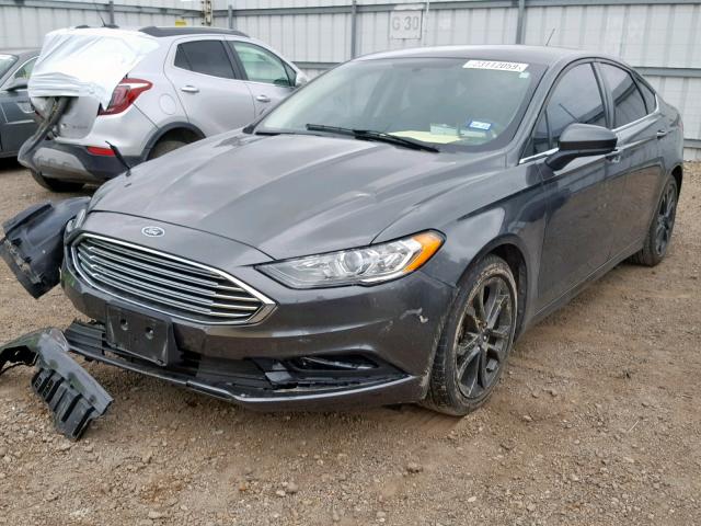 3FA6P0HDXJR213624 - 2018 FORD FUSION SE CHARCOAL photo 2