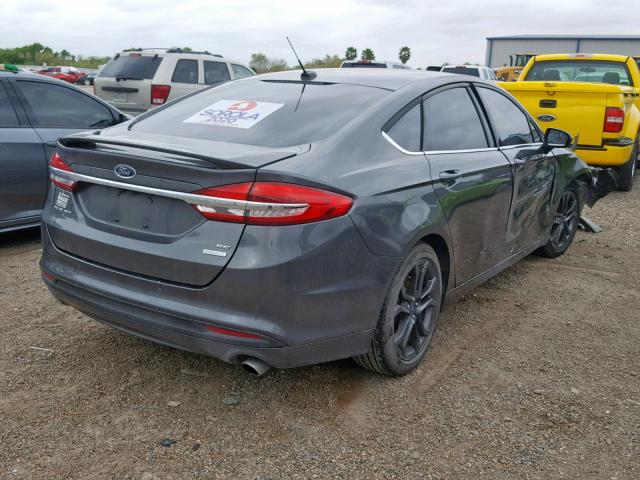 3FA6P0HDXJR213624 - 2018 FORD FUSION SE CHARCOAL photo 4