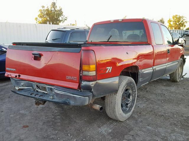 1GTEK19T9YZ250363 - 2000 GMC NEW SIERRA RED photo 4