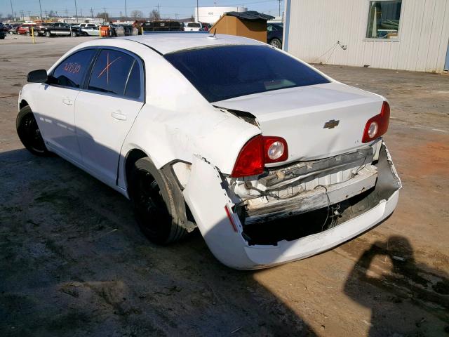 1G1ZG57B39F157290 - 2009 CHEVROLET MALIBU LS WHITE photo 3