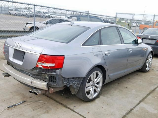 WAUGN74F07N156945 - 2007 AUDI S6 QUATTRO GRAY photo 4