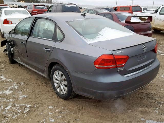 1VWAS7A3XFC011723 - 2015 VOLKSWAGEN PASSAT S GRAY photo 3