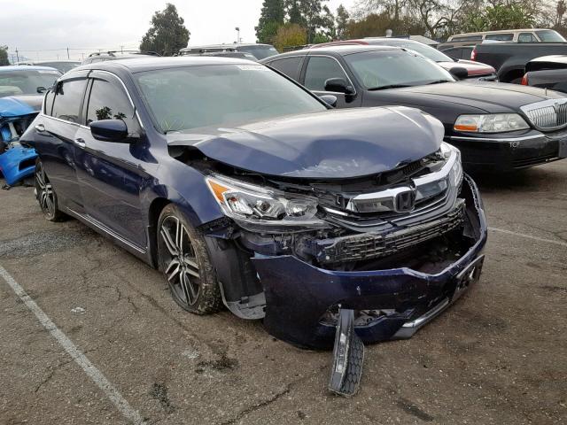 1HGCR2F51GA123782 - 2016 HONDA ACCORD SPO BLUE photo 1