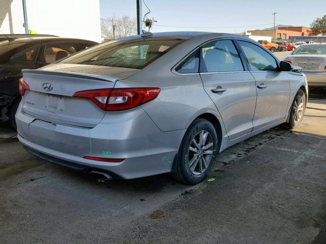 5NPE24AFXGH433901 - 2016 HYUNDAI SONATA SE SILVER photo 4